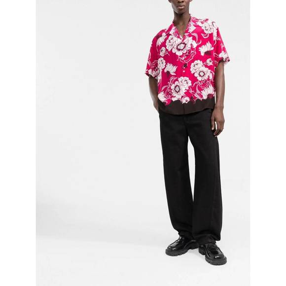 NEW VALENTINO floral print short sleeved shirt in pink - Picture 1 of 5